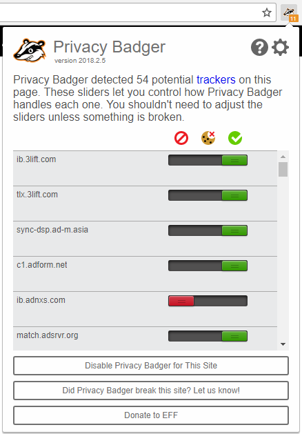The sliders go to red or yellow automatically and can be adjusted manually